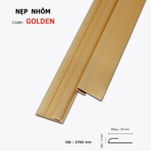 Nẹp Nhôm Kết Thúc Sàn Nhựa 3mm PC Golden