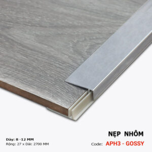 Nẹp Nhôm Kết Thúc Sàn Gỗ 8-12mm APH3 Glossy