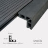Phụ Kiện Thanh Kết Thúc SA 60x25-Darkgrey